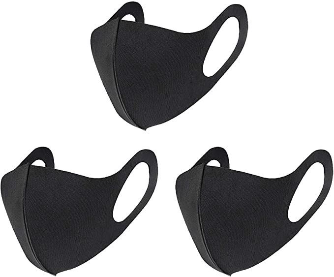 Roll over image to zoom in        VIDEO LAPCOS Face Mask Set (3 Pack, Black) Washable & Reusable Fabric Mask and Face Shield for Adults - Breathable & Lightweight Face Covering for Daily Wear, Flexible Fit for Men, Women and Teens